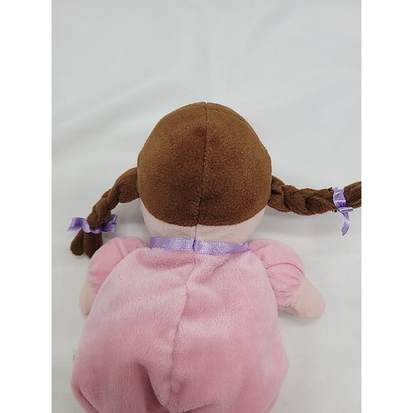 Garanimals MY FIRST DOLL Plush Stuffed Lovey Brown Hair Baby Rattle 8" Stuffed - Picture 15 of 16